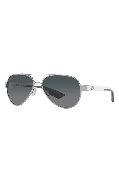 Costa Del Mar Loreto 56mm Gradient Pilot Sunglasses In Grey Gradient