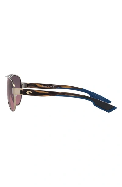 Costa Del Mar Loreto 56mm Gradient Pilot Sunglasses In Rose