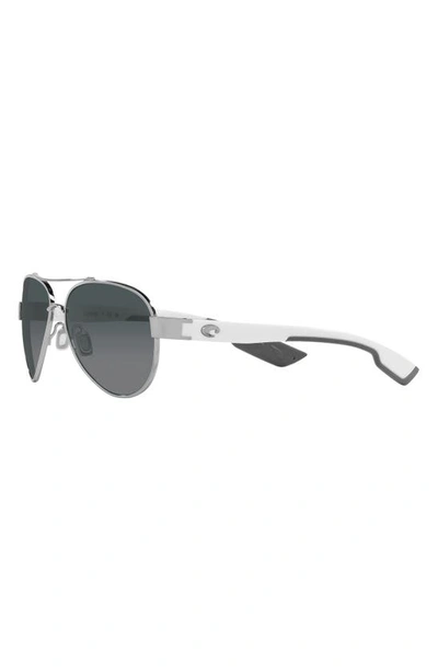 Costa Del Mar Loreto 56mm Gradient Pilot Sunglasses In Grey Gradient