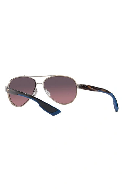 Costa Del Mar Loreto 56mm Gradient Pilot Sunglasses In Rose