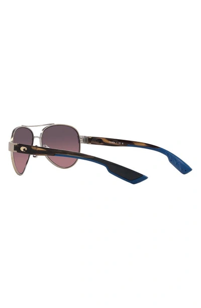 Costa Del Mar Loreto 56mm Gradient Pilot Sunglasses In Rose