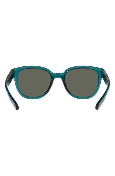 Shop Costa Del Mar Salina 53mm Polarized Rectangular Sunglasses In Teal