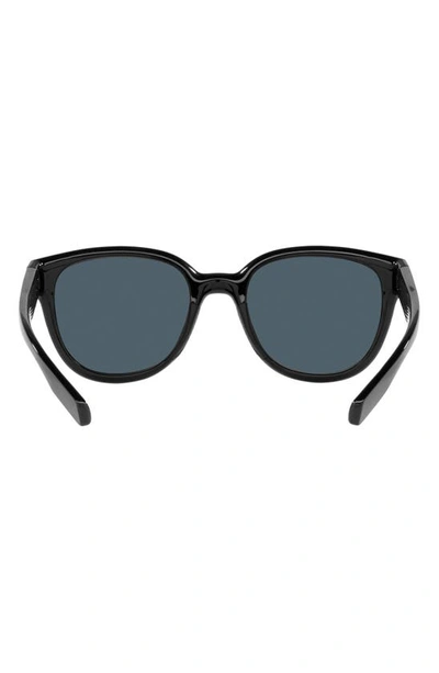 Costa Del Mar Salina 53mm Polarized Rectangular Sunglasses In Black