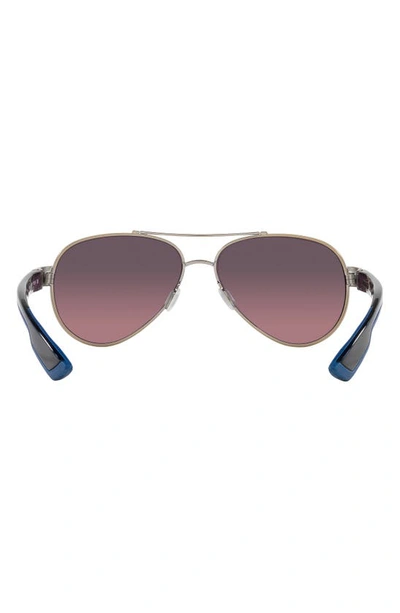 Costa Del Mar Loreto 56mm Gradient Pilot Sunglasses In Rose