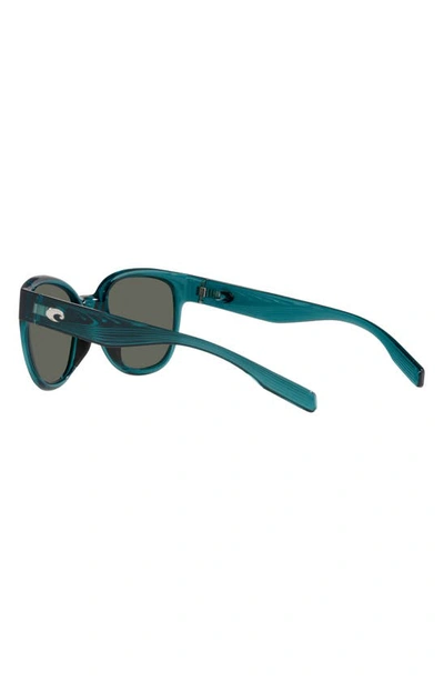 Costa Del Mar Salina 53mm Polarized Rectangular Sunglasses In Teal