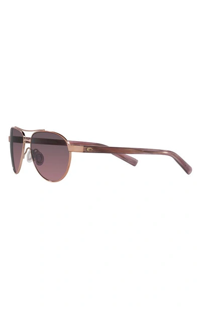 Costa Del Mar Fernandina 57mm Gradient Pilot Sunglasses In Rose Gold