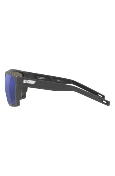 Costa Del Mar Pargo 61mm Mirrored Polarized Square Sunglasses In Dark Grey