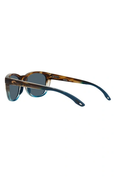 Costa Del Mar Aleta 54mm Polarized Round Sunglasses In Gray