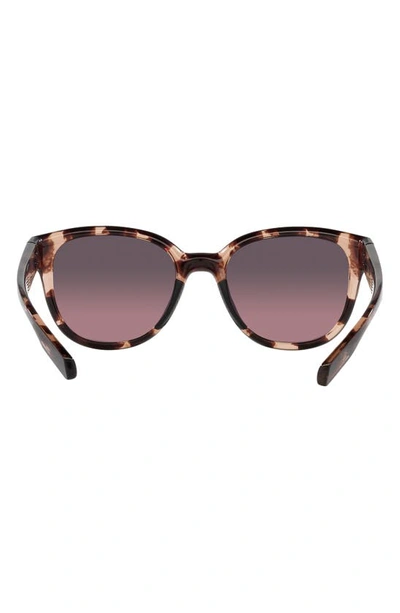 Costa Del Mar Salina 53mm Gradient Polarized Rectangular Sunglasses In Tortoise