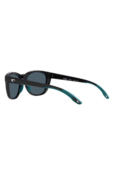 Costa Del Mar Aleta 54mm Polarized Round Sunglasses In Black