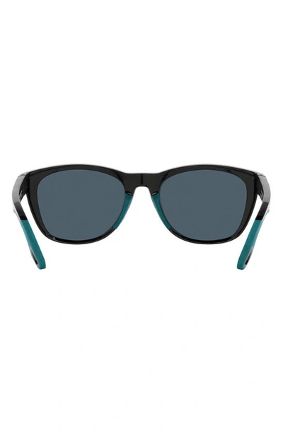 Costa Del Mar Aleta 54mm Polarized Round Sunglasses In Black