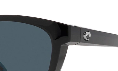 Costa Del Mar Aleta 54mm Polarized Round Sunglasses In Black