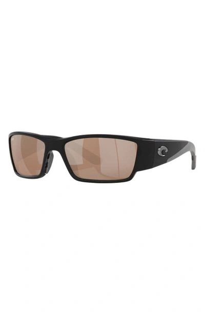 Shop Costa Del Mar Corbina Pro 61mm Rectangular Sunglasses In Silver Mirror
