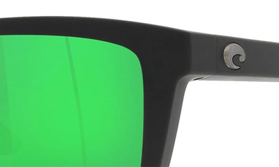 Shop Costa Del Mar Mainsail 55mm Mirrored Polarized Rectangular Sunglasses In Green Mirror