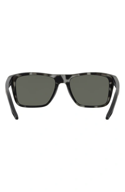 Costa Del Mar Mainsail 55mm Mirrored Polarized Rectangular Sunglasses In Silver Mirror
