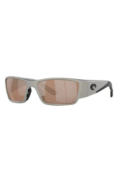 Costa Del Mar Corbina Pro 61mm Rectangular Sunglasses In Copper
