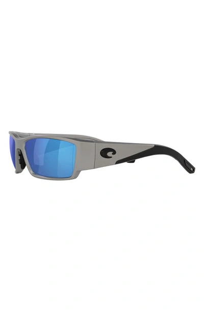 Shop Costa Del Mar Corbina Pro 61mm Rectangular Sunglasses In Blue Mirror