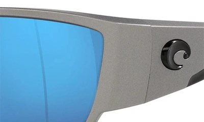 Costa Del Mar Corbina Pro 61mm Rectangular Sunglasses In Blue Mirror