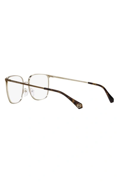 Shop Michael Kors Portland 54mm Square Optical Glasses In Light Gold