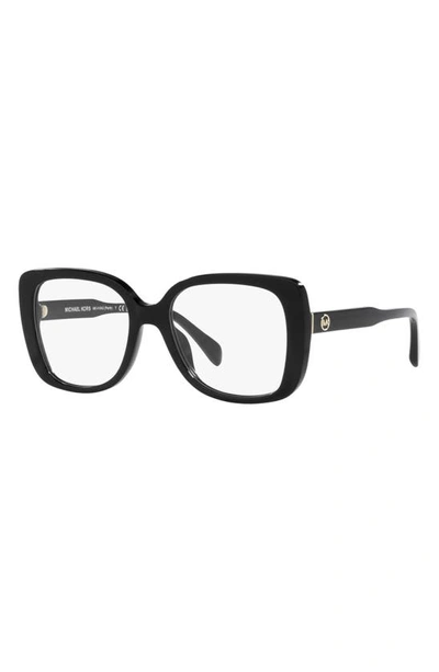 Michael Kors Perth 53mm Square Optical Glasses In Black