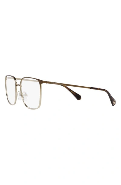 Shop Michael Kors Portland 54mm Square Optical Glasses In Light Gold
