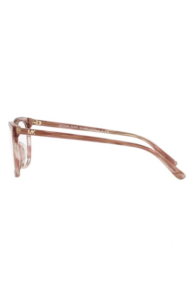 Shop Michael Kors Auckland 54mm Pillow Optical Glasses In Rose Horn