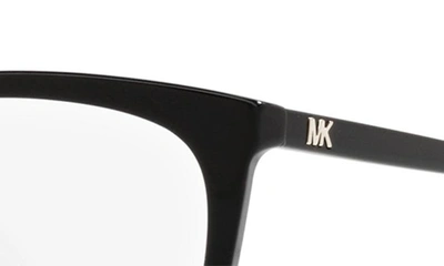 Shop Michael Kors Auckland 54mm Pillow Optical Glasses In Black