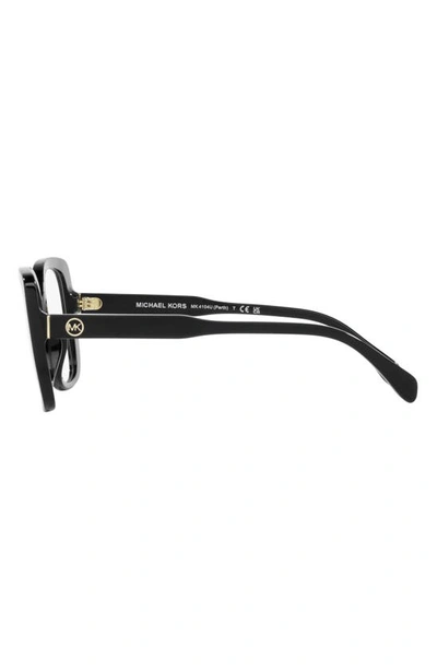 Shop Michael Kors Perth 53mm Square Optical Glasses In Black