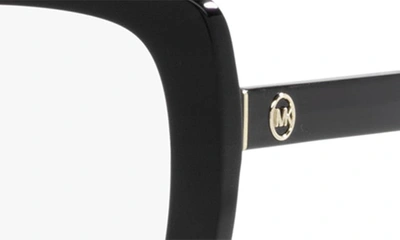 Shop Michael Kors Perth 53mm Square Optical Glasses In Black