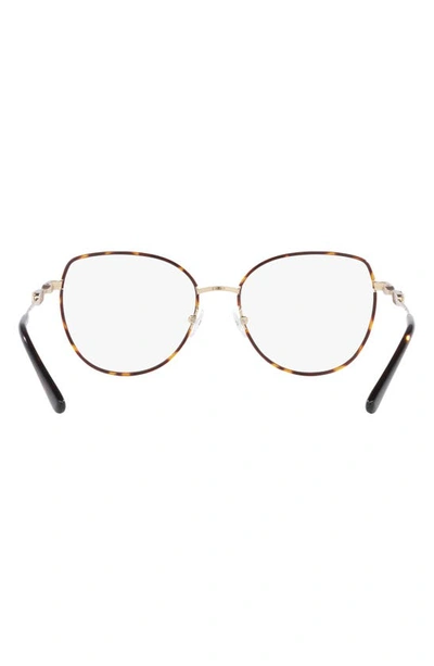 Shop Michael Kors Empire 53mm Round Optical Glasses In Dark Tort