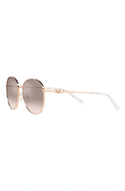 Shop Michael Kors Alpine 57mm Gradient Round Sunglasses In Rose Gold