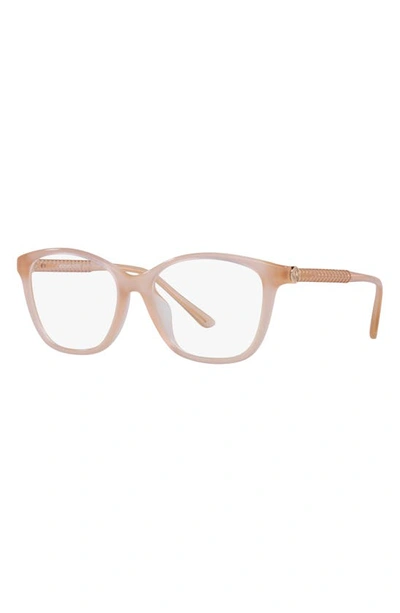 Michael Kors Boulder 55mm Square Optical Glasses In Milky Pink