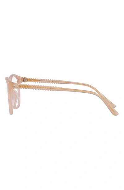 Michael Kors Boulder 55mm Square Optical Glasses In Milky Pink