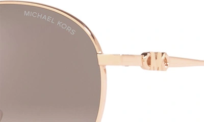 Shop Michael Kors Alpine 57mm Gradient Round Sunglasses In Rose Gold