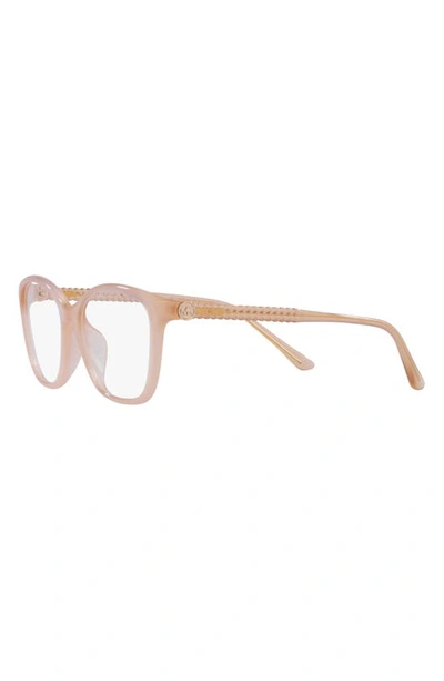 Shop Michael Kors Boulder 55mm Square Optical Glasses In Milky Pink