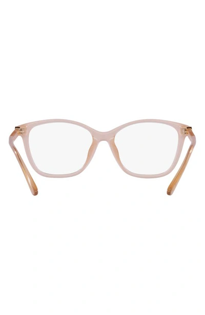 Michael Kors Boulder 55mm Square Optical Glasses In Milky Pink