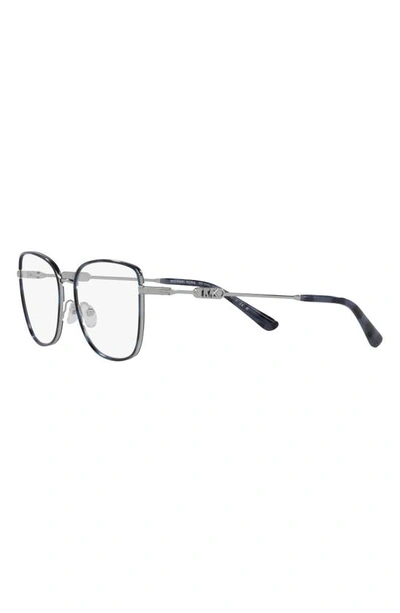 Shop Michael Kors Empire 54mm Square Optical Glasses In Silver