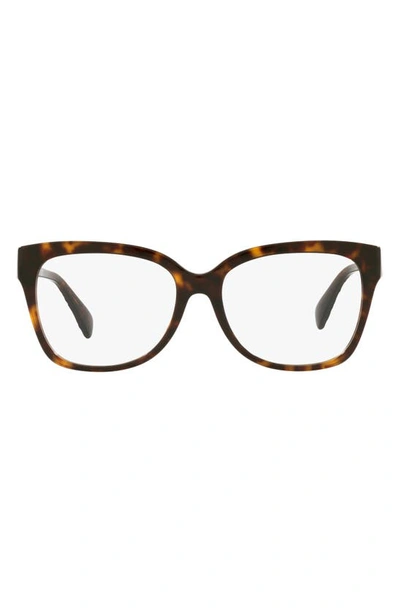 Shop Michael Kors Palawan 54mm Square Optical Glasses In Dk Tort