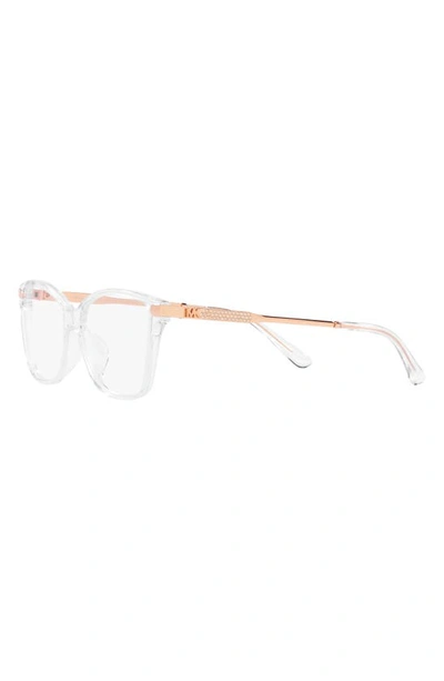 Shop Michael Kors 55mm Round Optical Glasses In Clear