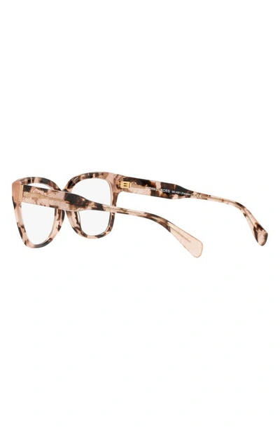 Michael Kors Palawan 54mm Square Optical Glasses In Pink Tortoise