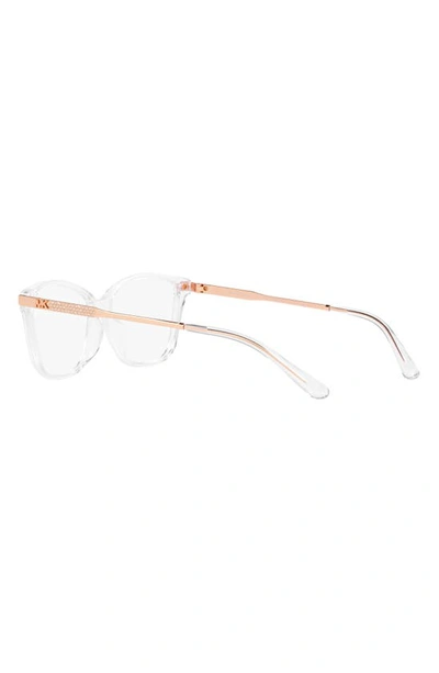 Shop Michael Kors 55mm Round Optical Glasses In Clear