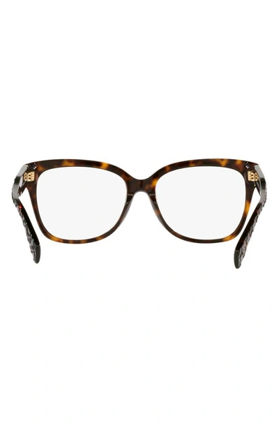 Shop Michael Kors Palawan 54mm Square Optical Glasses In Dk Tort