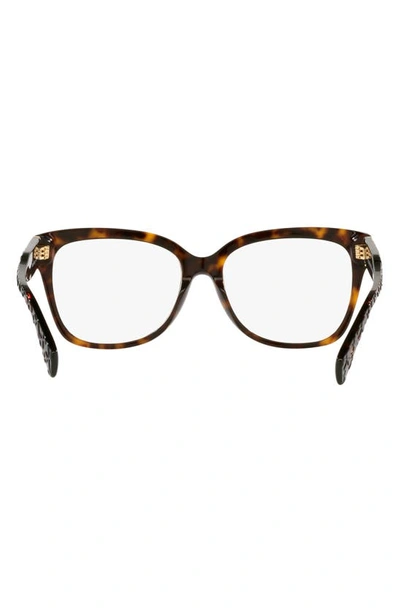 Michael Kors Palawan 54mm Square Optical Glasses In Dk Tort