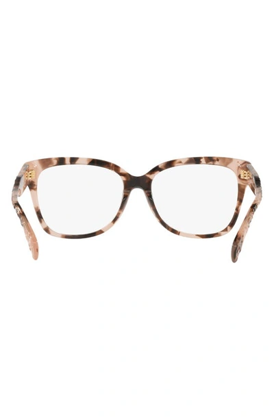 Michael Kors Palawan 54mm Square Optical Glasses In Pink Tortoise