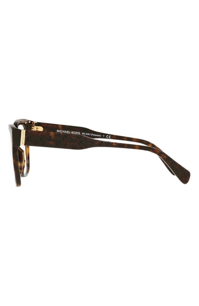 Michael Kors Palawan 54mm Square Optical Glasses In Dk Tort