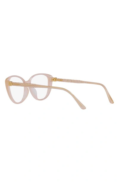 Shop Michael Kors Amagansett 53mm Cat Eye Optical Glasses In Milky Pink