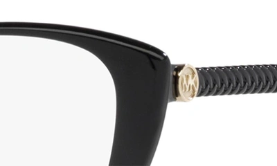 Shop Michael Kors Amagansett 53mm Cat Eye Optical Glasses In Black