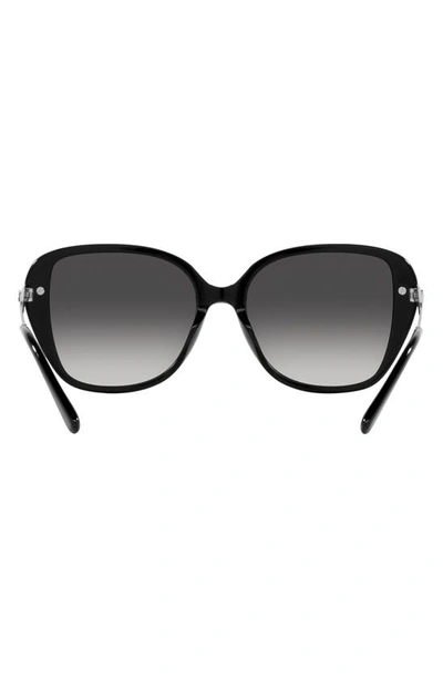 Shop Michael Kors 57mm Gradient Square Sunglasses In Black