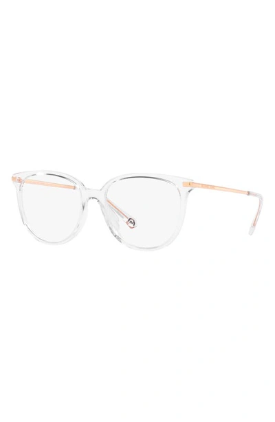 Shop Michael Kors Westport 54mm Round Optical Glasses In Clear