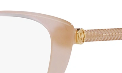 Shop Michael Kors Amagansett 53mm Cat Eye Optical Glasses In Milky Pink